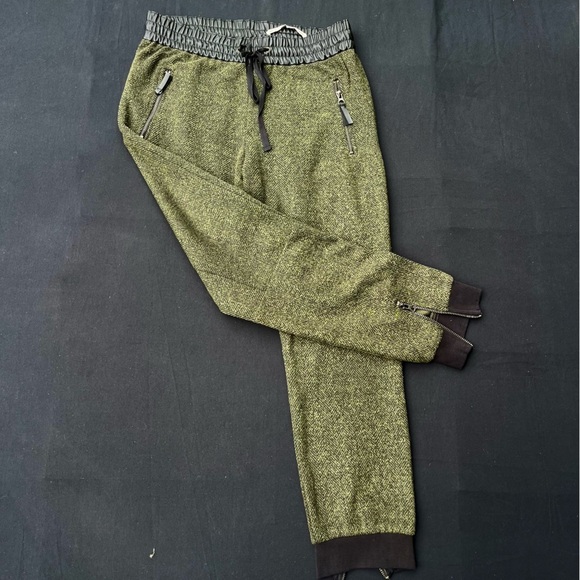 Zara Green Tweed Sweater Jogger - Picture 1 of 8